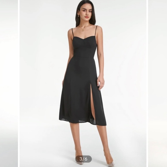 Commense Black Midi Dress NWT - Picture 3 of 6